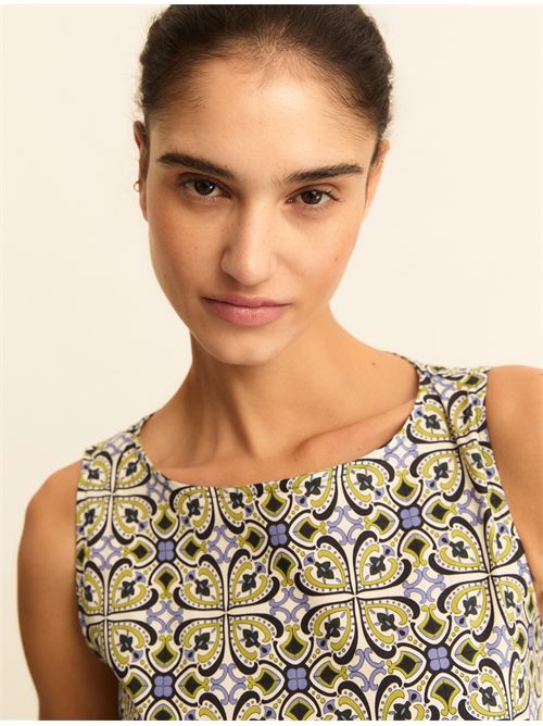 Abito in popeline stampato - PERVINCA EMME MARELLA | EMMGESTR148/009